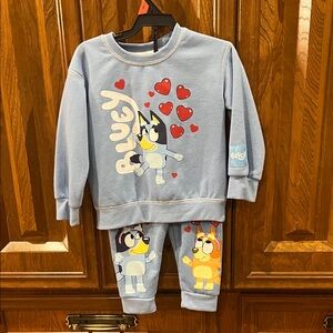 Bluey Valentines Sweatshirt/sweat pants matching set